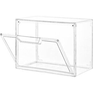 Clear Acrylic Stackable Storage Bin with Lid Handbag Display Case Organizer